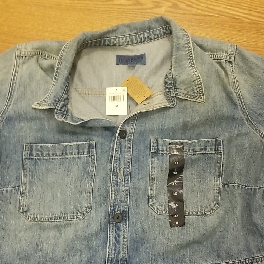 Nwt Lucky Brand Blue Denim Dress - Picture 3 of 14